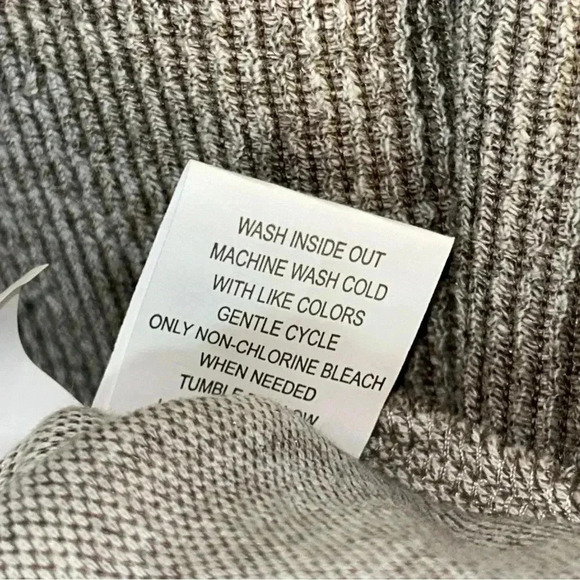 NEW Outpost Makers Buckle Sz M Knit 1/4 Zip Sweater Terry Cloth Beige Brown - Picture 5 of 13